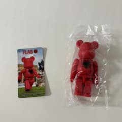 BE@RBRICK FLAG ALBANIA レッド 100% ベアブリックのサムネイル