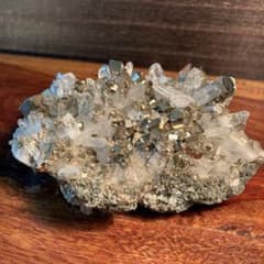 水晶 パイライト 共生 原石 天然石　約389gのサムネイル