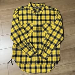 AAA 與真司郎 iamwhatiam チェックシャツ Mサイズ yellow - メルカリ