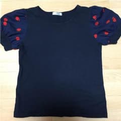MILK リトルアップル カットソー Ｔシャツ ネイビーのサムネイル