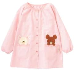 【本日限定価格】学研　エプロン　スモック　くまのがっこう　大きめ　ピンク　中古