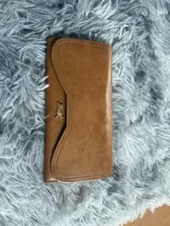 猫モチーフ 長財布 ブラウン レザー aoneco - メルカリ