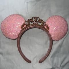 Disneyカチューシャ ピンク ティアラ スパンコールのサムネイル