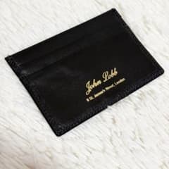 JOHN LOBB LONDON 비즈니스 카드 홀더 카드 케이스 블랙