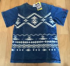 F.O.KIDS 幾何学模様 Tシャツ デニムブルーのサムネイル