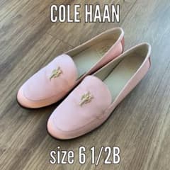COLE HAAN ローファー サイズ6 1/2 ピンクサテンのサムネイル