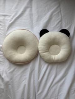 パンダ耳付きドーナツ枕 クリーム色のサムネイル