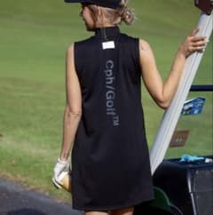 cph/golf Sサイズノースリーブ モックネック ワンピースブラックS