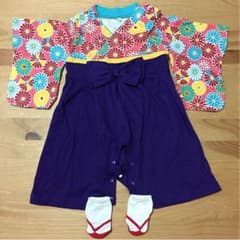 袴ロンパース&草履ソックス セットのサムネイル