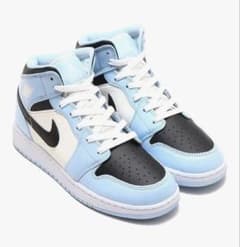 NIKE ナイキ エアジョーダン 1 MID GS アイスブルー 23cmのサムネイル