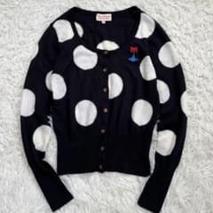 ヴィヴィアンウエストウッド 変形ニット カーディガン ドット柄 リボン