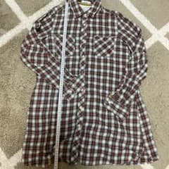 1960s ヴィンテージ　長袖チェックシャツ レッド系