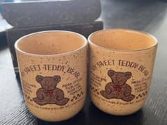 【未使用】湯呑み　セット　昭和レトロ　くま
