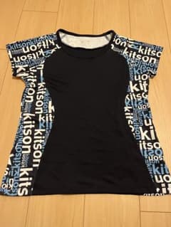 kitson Tシャツ Mサイズ ブラック/ブルー　テニスウェア　練習着のサムネイル