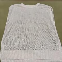 【良品】ニットベスト Lサイズ メッシュ編みのサムネイル