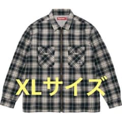Supreme Thermal Zip Up Flannel Shirt XL - メルカリ