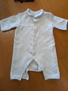 UNIQLO BABY キルト ロンパース ライトブルー 60cmのサムネイル