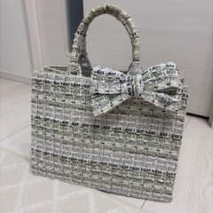 期*送様 Rene ルネ ツイード リボン トートバッグ - メルカリ