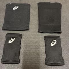 asics バレーボール用サポーター ブラック 4点セットのサムネイル
