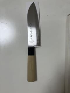 高級三徳包丁 ステンレス鋼 木製ハンドル　関亀太作のサムネイル