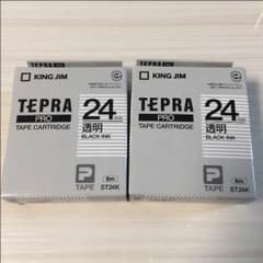 値下げ！テプラ 透明 24mmのサムネイル