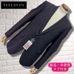 新品】洋服の青山 最高級ブランドHILTONスーツ A7 ブラックシャドー 
