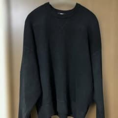 ユニクロ　スムースコットンクルーネックセーターXLブラックのサムネイル