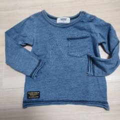デニム柄　Tシャツ　90cm　長袖のサムネイル
