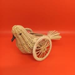 希少 あけび細工 はと車 民芸品 郷土玩具 野沢温泉 工芸品 鳩車 - メルカリ