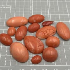 모토 산호 루스 24g. 카보숑 타원형 산고 산호 작은 26
