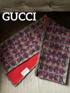 ☆新品同様GUCCI☆Leaping Wolf Logo Scarf ☆新品同様GUCCI☆Leaping Wolf Logo Scarf - メルカリ