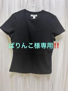 H&M 半袖 リブTシャツ ブラック Mのサムネイル
