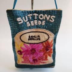 希少 アニヤハインドマーチ スパンコール 刺繍 花柄 ビーズ