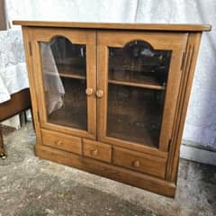 GMIK355○山室家具 ESPOIR エスポアール 食器棚 キャビネット 飾 r112 山室家具 エスポアール ESPOIR 旭川家具 キャビネット 飾棚