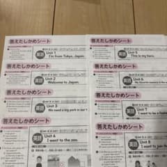 2025年度 小学校6年 英語 カラーテスト解答&教科書Unit1-8 計8枚