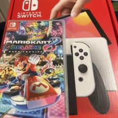 【美品】Nintendo Switch 有機ELモデル 本体+マリオカート8DXのサムネイル