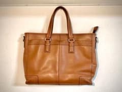 コーチ　COACH メンズ　ビジネスバッグ　本革　キャメル　ブラウン　美品のサムネイル