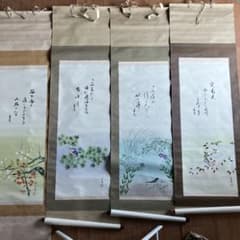 期間限定値下げ＊掛軸・青花・春夏秋冬4点セット 期間限定値下げ＊掛軸・青花・春夏秋冬4点セット - メルカリ