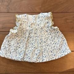 PETIT BATEAU 小鳥柄 フリル ブラウス 18m 81cmのサムネイル