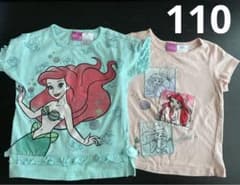 ディズニープリンセス　アリエル　半袖Tシャツ　110 2枚まとめ売りのサムネイル