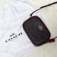 極美品✨ コーチ ショルダーバッグ ブラウン レッド 総柄のサムネイル