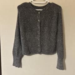 AZUL BY MOUSSY ラメニットカーディガン グレーのサムネイル