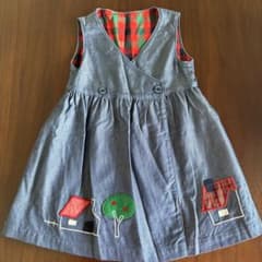美品☆ファミリア　ジャンパースカート☆リバーシブルのサムネイル