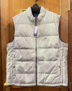 【新品】3L ダウンベスト 撥水加工 新品未使用品 紳士 ライトグレイ メンズのサムネイル
