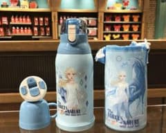 Disney 아나운서와 눈의 여왕 엘사 스테인리스 물통 아나운서 뚜껑 두개 커버 첨부