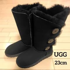 美品★UGG Australia ムートンブーツ ブラック ベイリーボタンのサムネイル