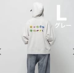 ニコアンド　ボーイフレンド　コラボ　フラワープルオーバーフーディー　パーカー ニコアンド ボーイフレンド コラボ フラワープルオーバーフーディー