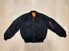 [美品]ALPHA INDUSTRIES MA-1 USA製 ブラック XLのサムネイル
