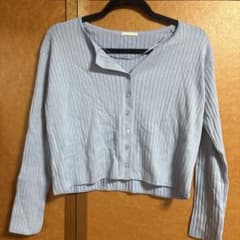 GU UVカットワイドリブカーディガン ブルーのサムネイル