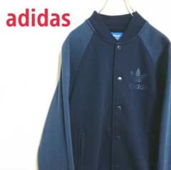 adidasアディダスフロントロゴトレフォイルスウェットスタジャン adidas アディダス スウェット スタジャン バイカラー トレフォイル